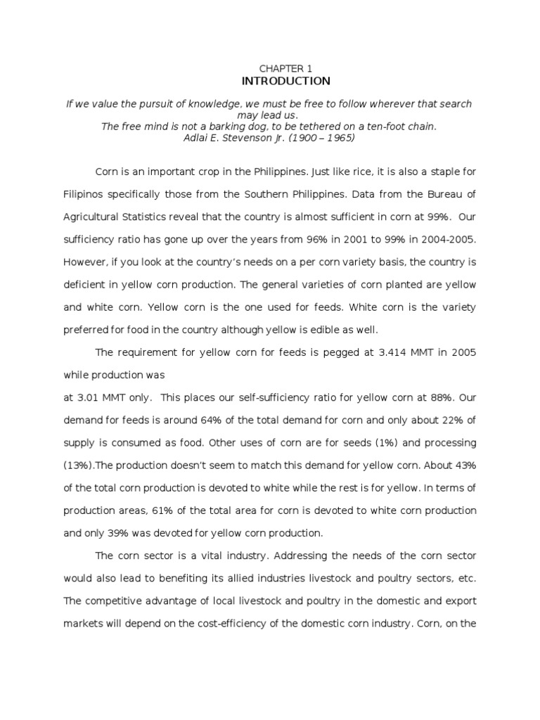 Corn Case Study Summary