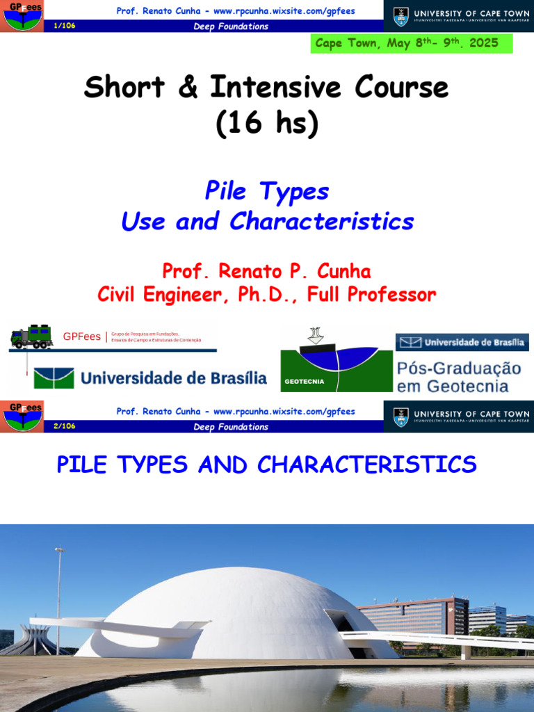 01 Pile Types - DFound (CapeTown2025)v060525 | PDF | Building ...