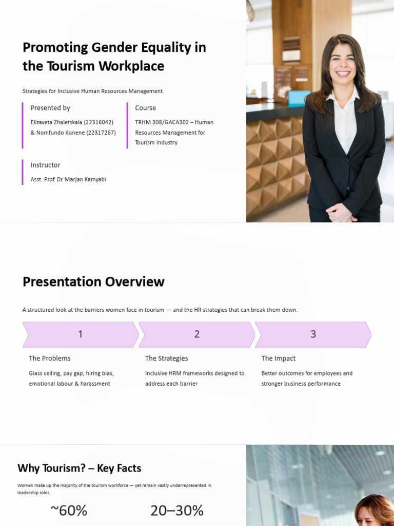 Gender Equality in the Tourism Workplace | PDF | Gender Pay Gap ...
