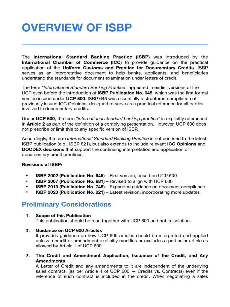 ISBP | PDF | Letter Of Credit