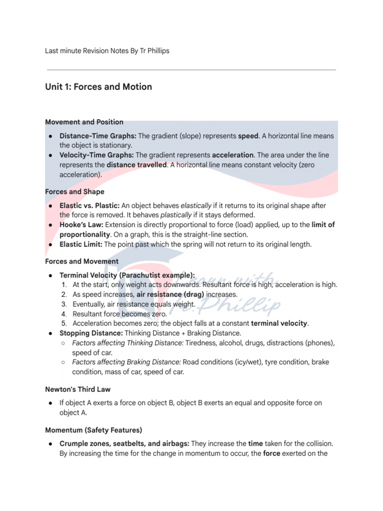 Last Min Revision Notes by Tr Phillips | PDF | Radiation | Neutron