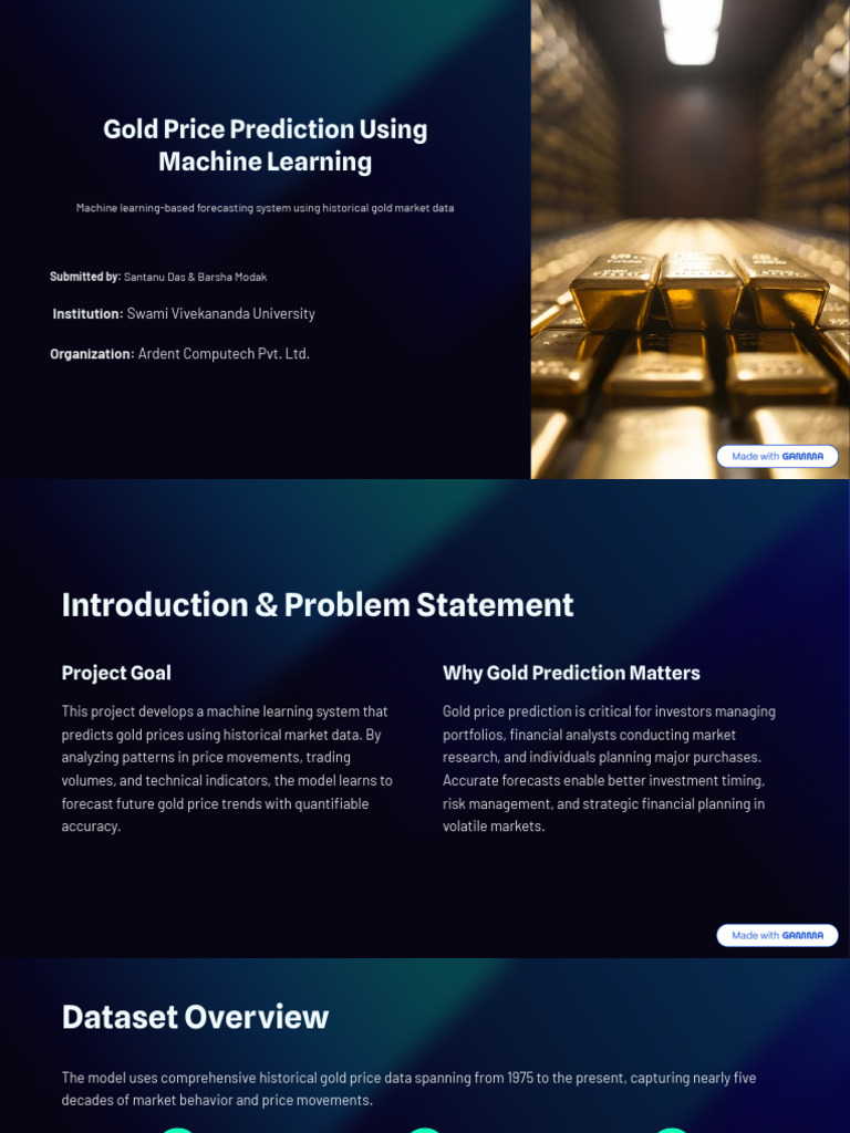 Gold Price Prediction Using Machine Learning | PDF | Mean Squared Error ...