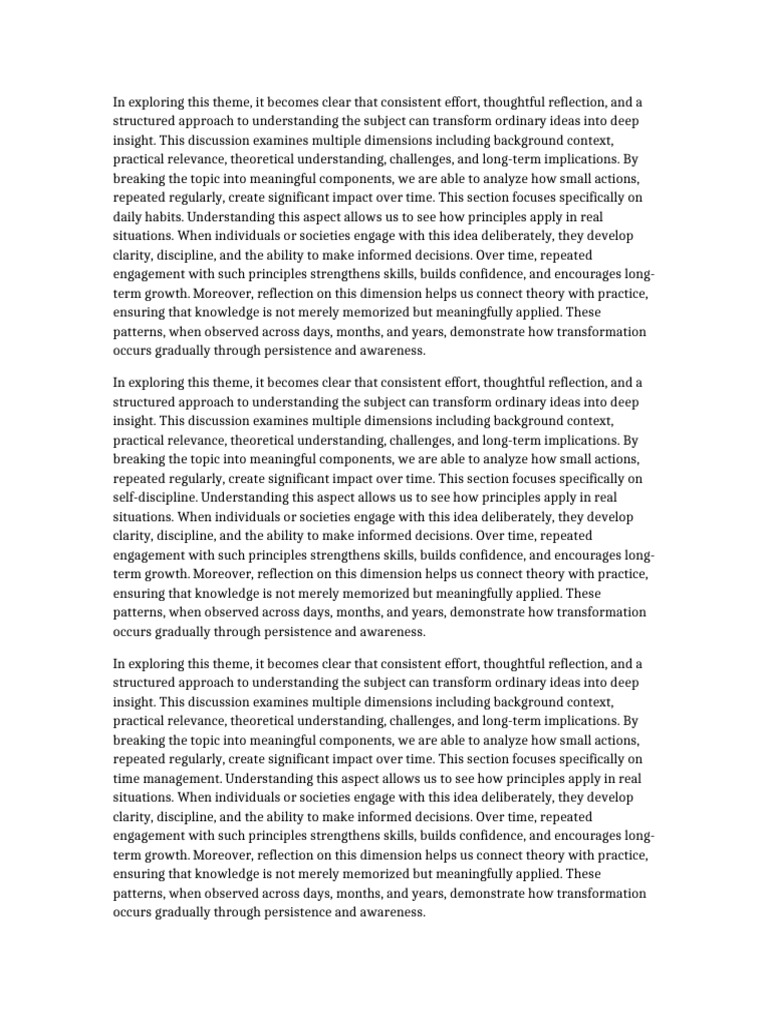 Document 1 the Power of Consistency in Personal Growth | PDF | Theory ...