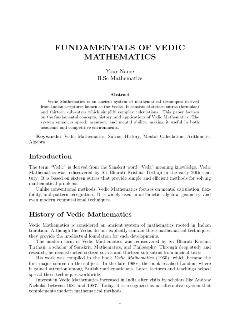 vedic_math (3) | PDF | Mathematics | Vedas