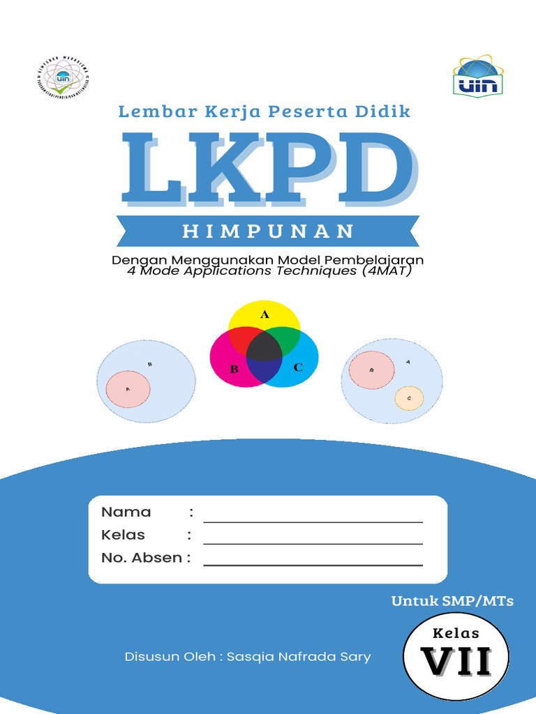 Sampul Buku LKPD Matematika Biru Dan Kuning Ilustratif | PDF