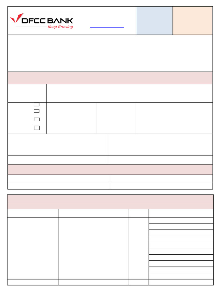 New Updated DFCC Application | PDF