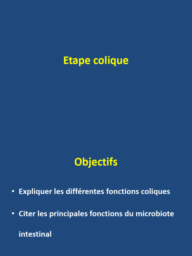 Etape Colique | PDF | Rectum | Appareil digestif