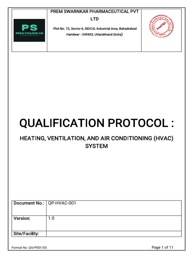 Hvac Qualifications Protocol | PDF