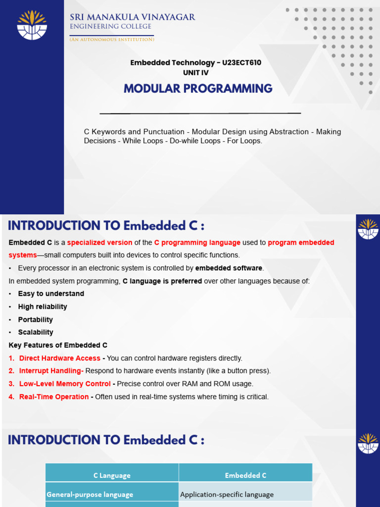 ET Unit 4 - PPT | PDF | Control Flow | Integer (Computer Science)
