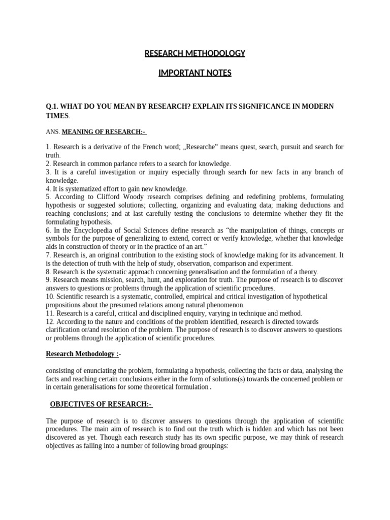 Research Methodology | PDF | Hypothesis | Knowledge