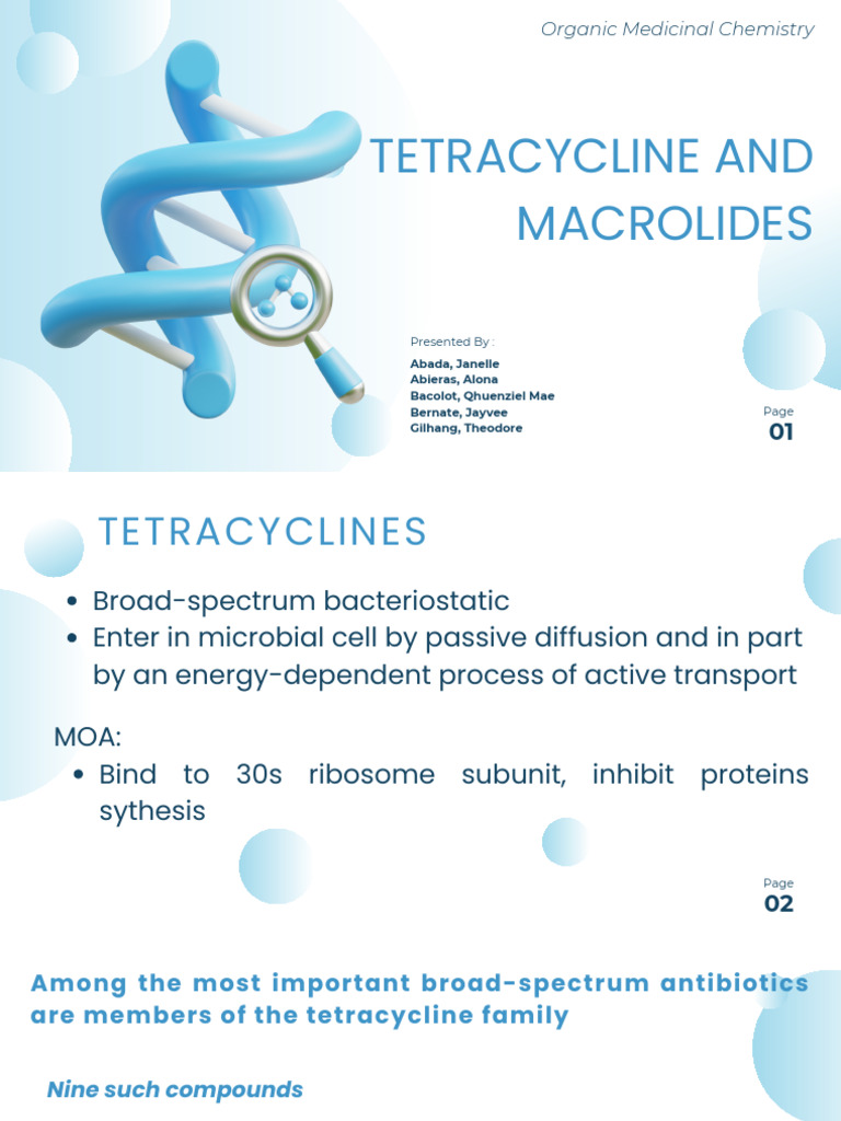 Tetracycline and Macrolides | PDF | Antibiotics