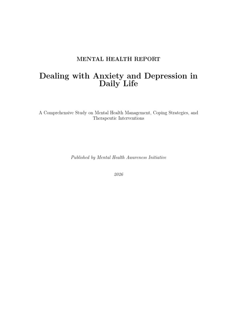 Anxiety Depression Report (1) | PDF | Major Depressive Disorder | Anxiety