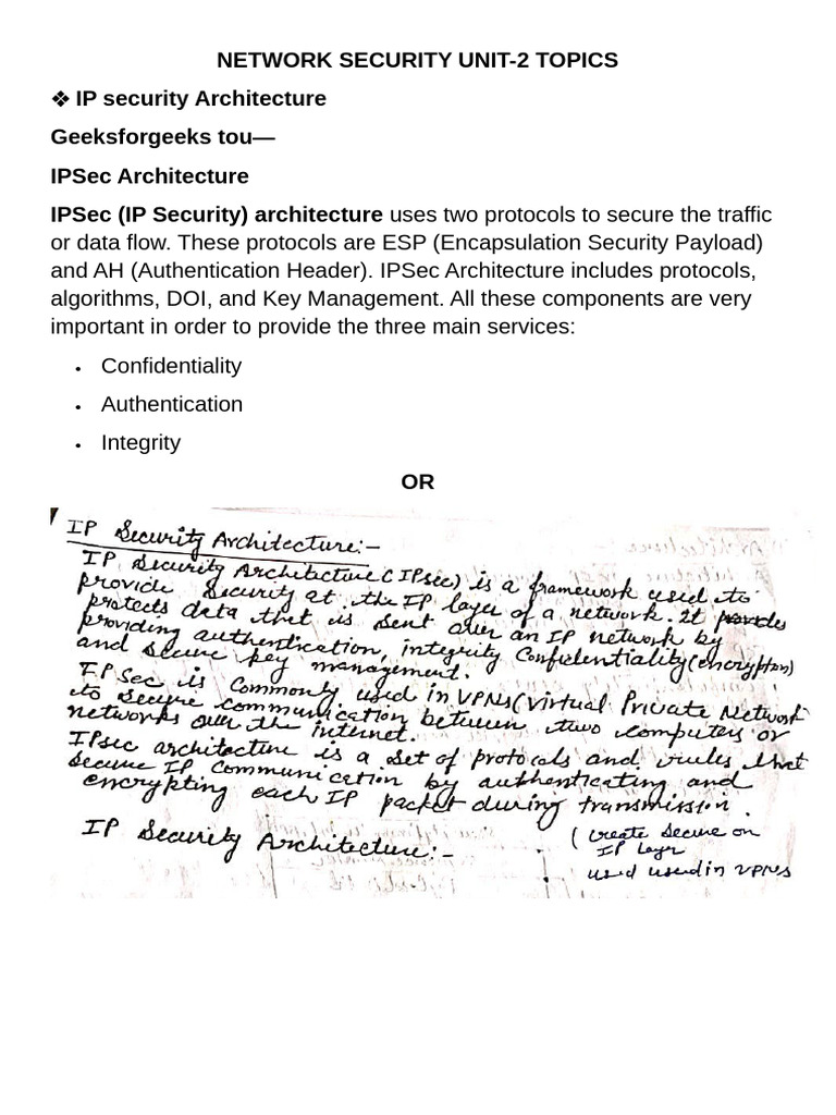 Network Security Unit-2 Topics | PDF | Virtual Private Network ...