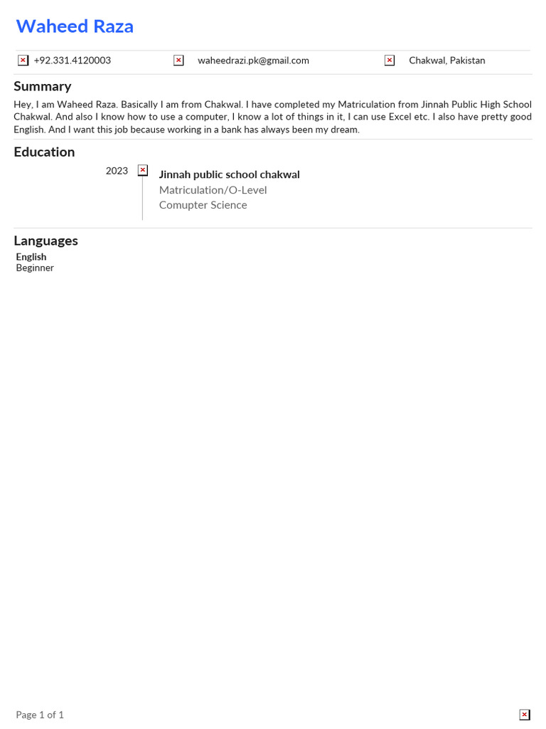 Waheed-CV | PDF