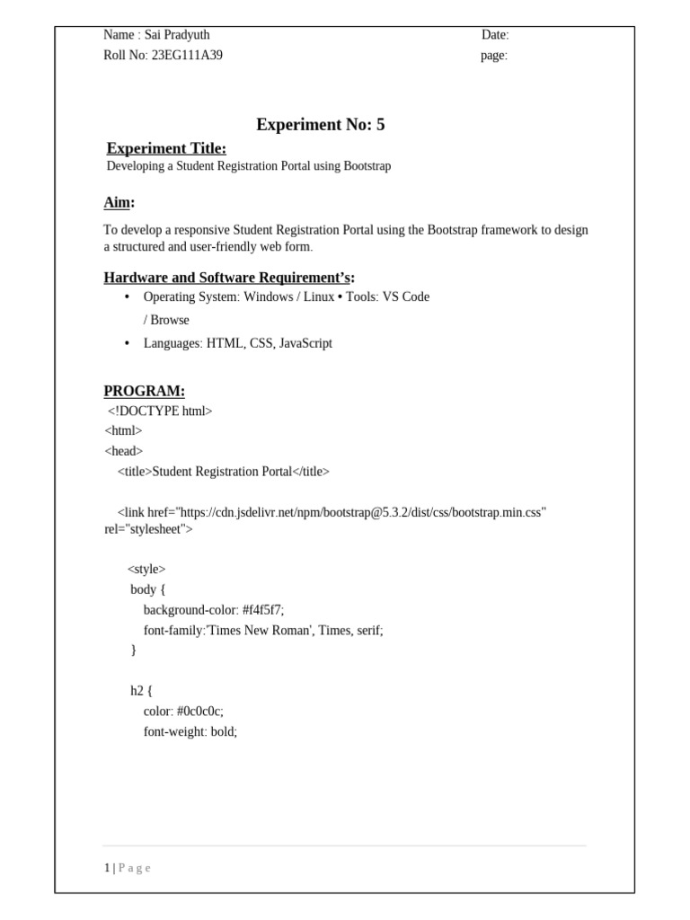 week 5 | PDF | Bootstrap (Front End Framework) | Software Development