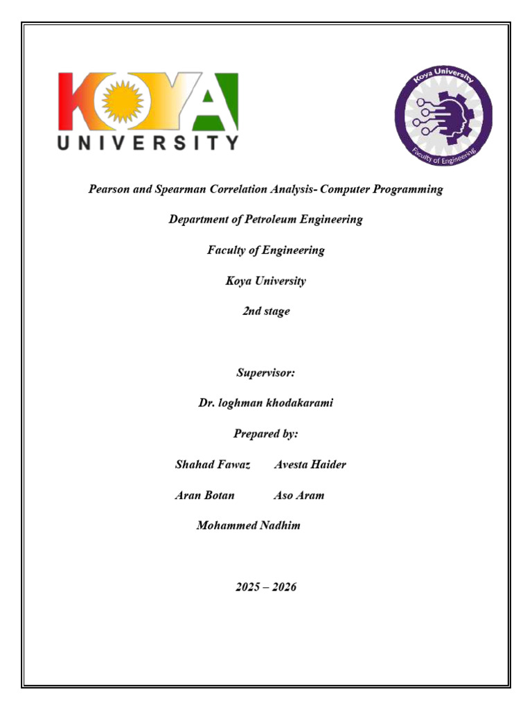 Programming and Data Analysis (2) | PDF | Spearman's Rank Correlation ...