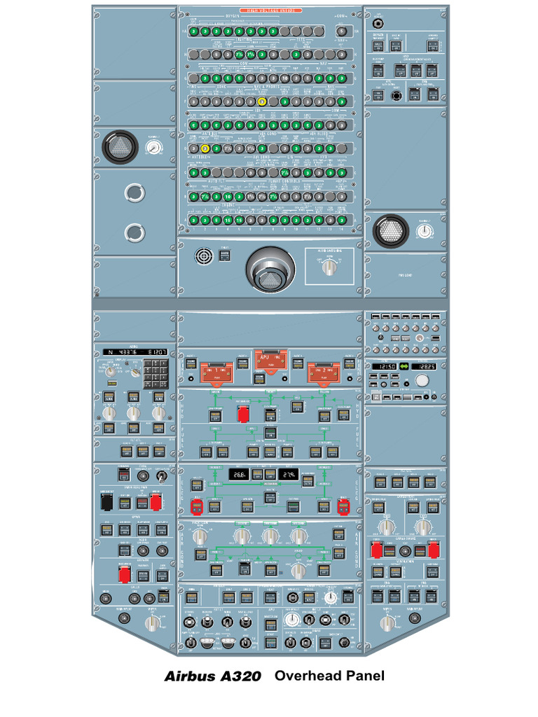 A320 Overhead Panel With Color Print | PDF