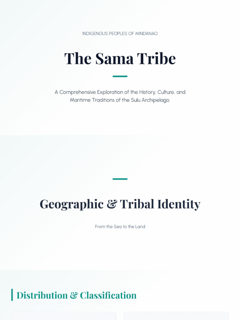 The Sama Tribe_ Maritime Heritage of the Sulu Archipelago | PDF