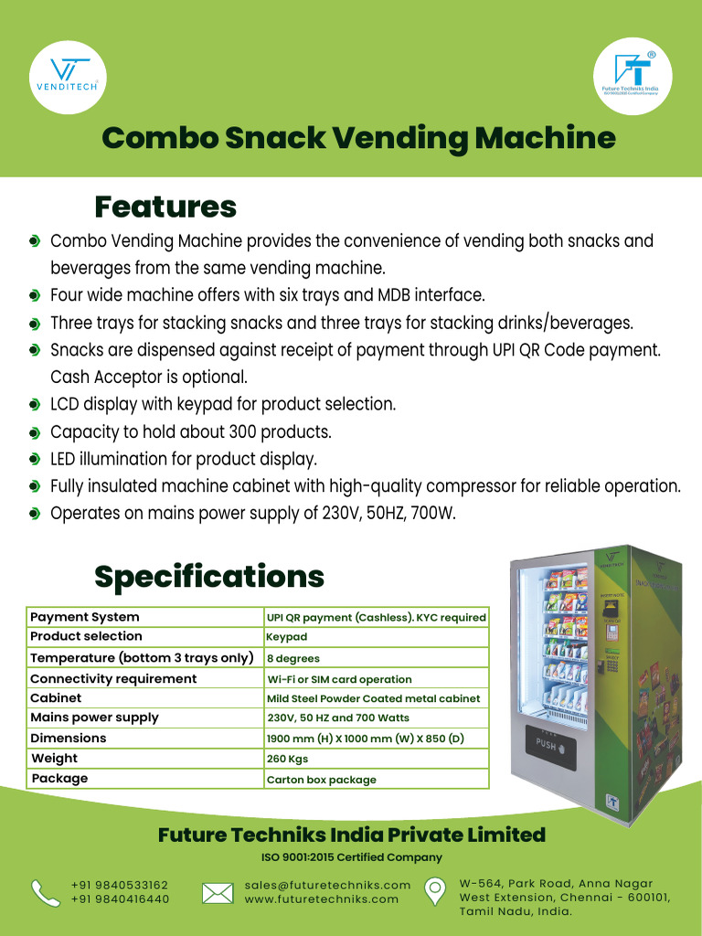 9. Combo Snacks Vending Machine | PDF