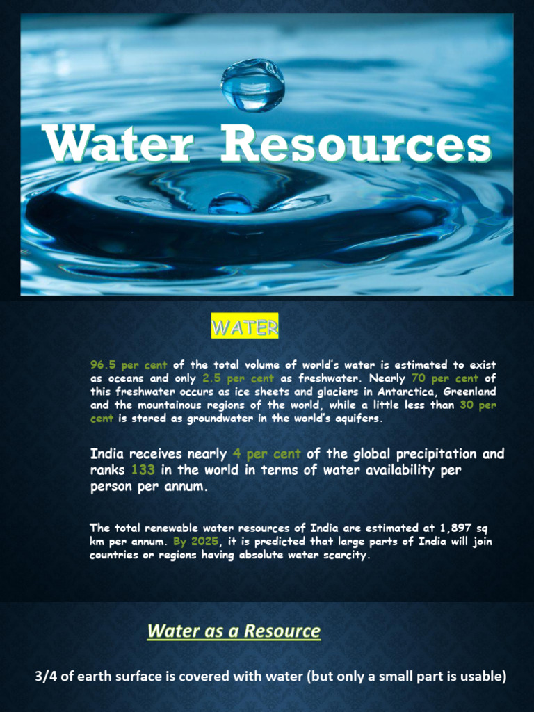 Water Resources | PDF | Water Scarcity | Dam