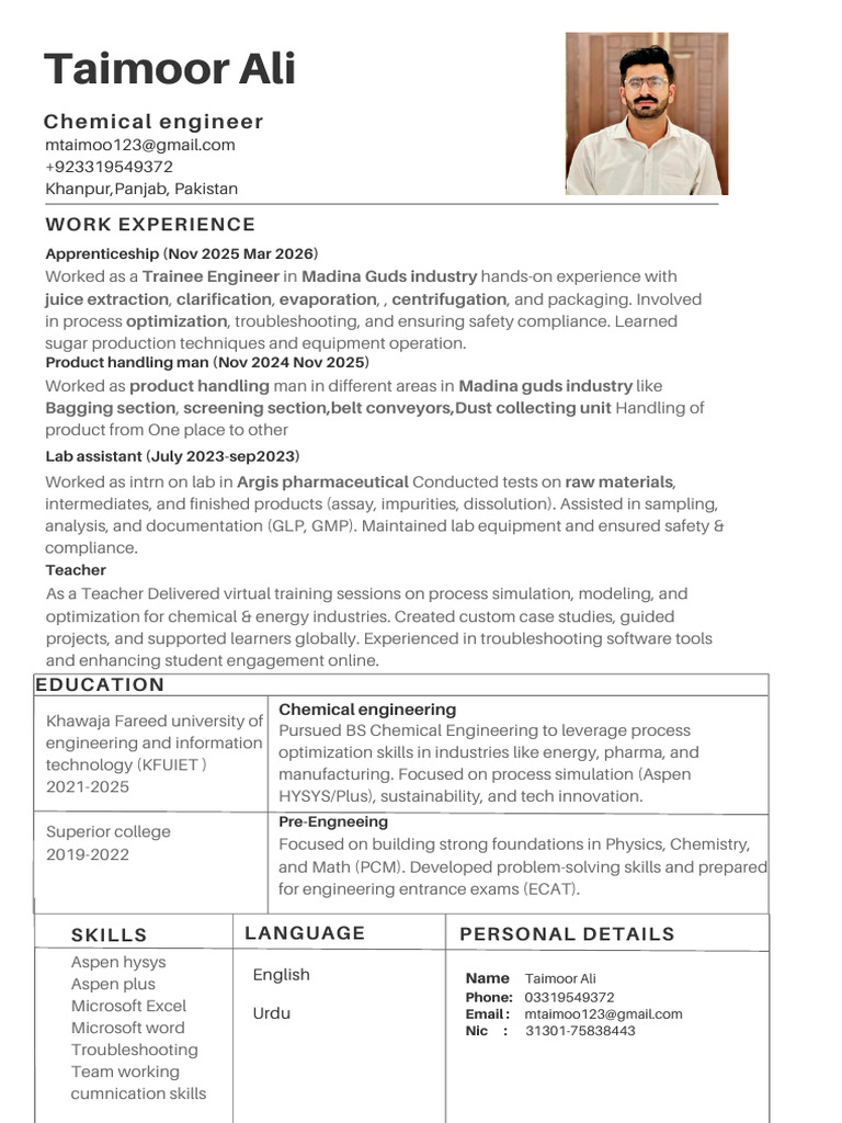 Fresh Engr Taimoor | PDF | Simulation