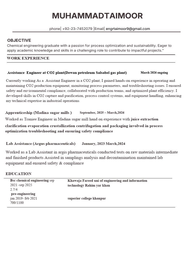 Taimoor cv (1).pdf (1) | PDF
