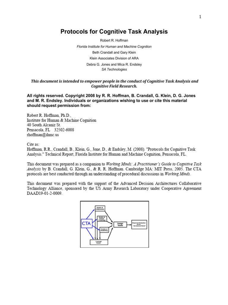Protocols-for-Cognitive-Task-Analysis | PDF | Expert | Knowledge