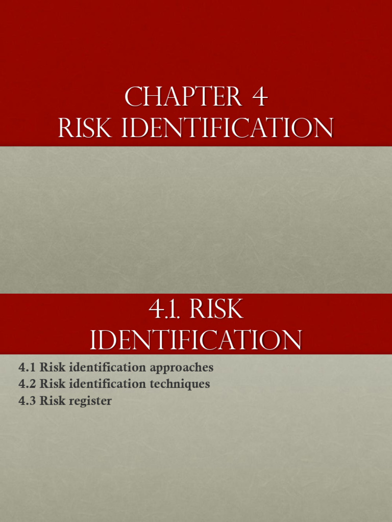 Chapter 4 Risk Identification - New | PDF | Artificial Intelligence ...