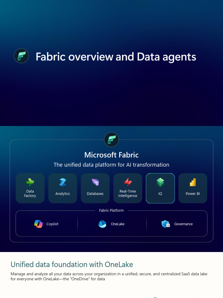Day 2 - Fabric End To End Data & Agentic Solutions | PDF | Databases ...