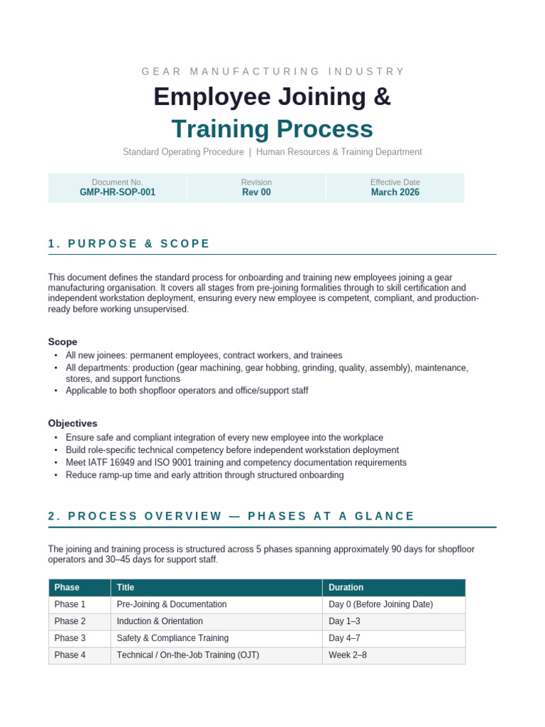 Gear Manufacturing Joining Training Process | PDF | Gear