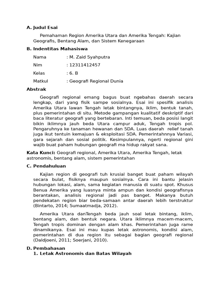 Judul Esai ke 9 | PDF