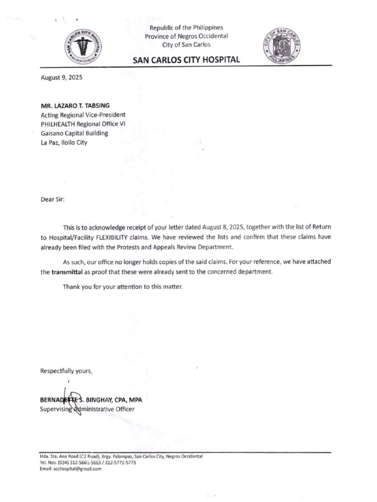 Letter Hospital Flexiblity List | PDF