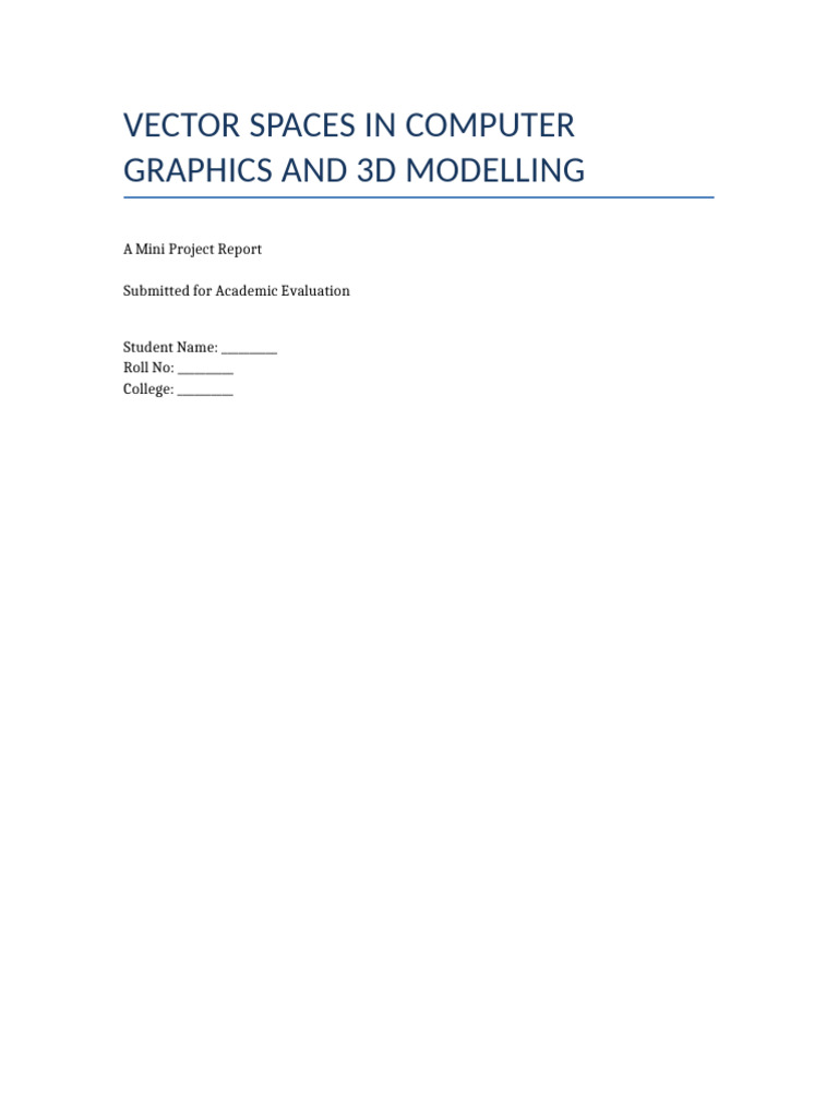 Topper Level Vector Project | PDF | Rendering (Computer Graphics) | 3 D ...