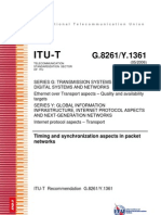 Timing and Synchronization Aspects in Packet Networks