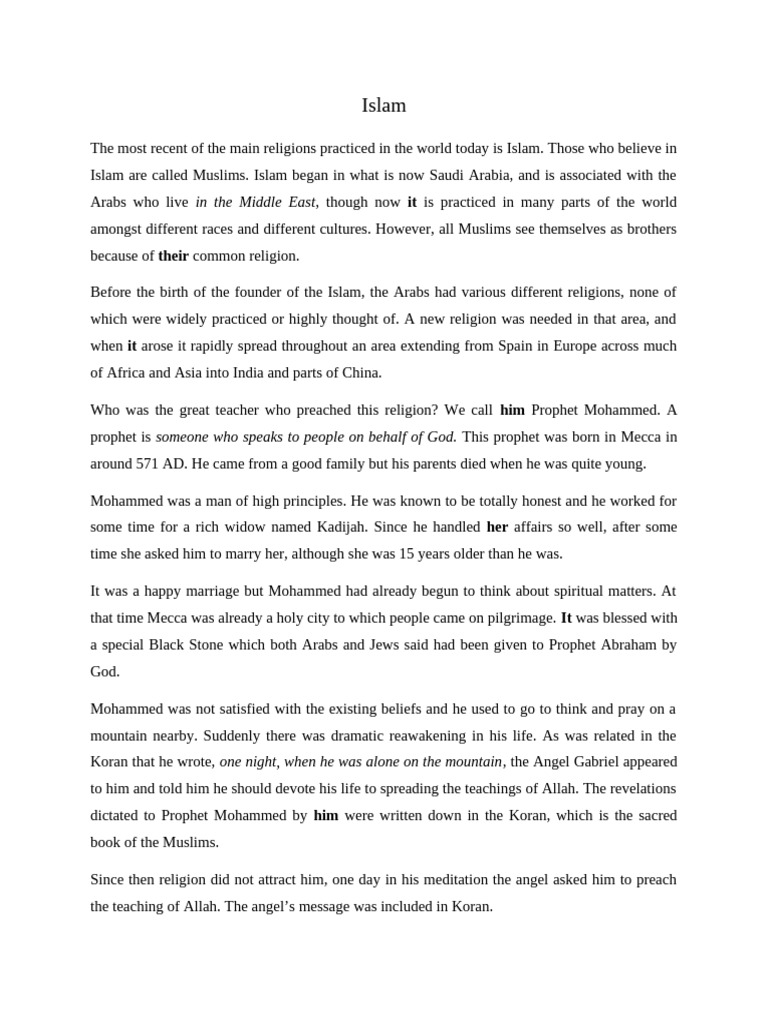 Islam 2 | PDF | Muhammad | Mecca