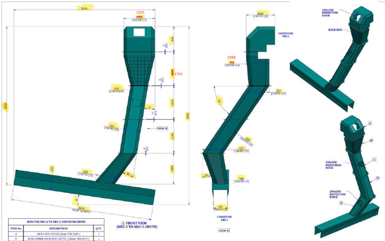 Chute Drawing Reference (1) | PDF
