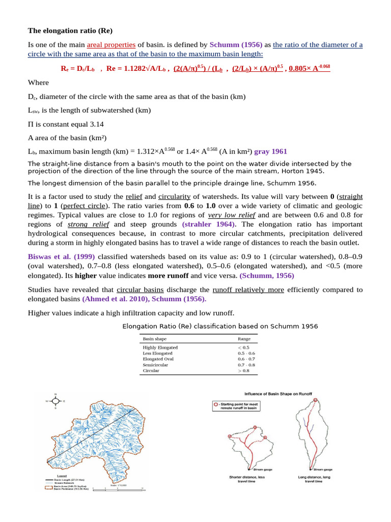 نسبة الاستطالةوالاستدارة | PDF | Drainage Basin | Hydrology