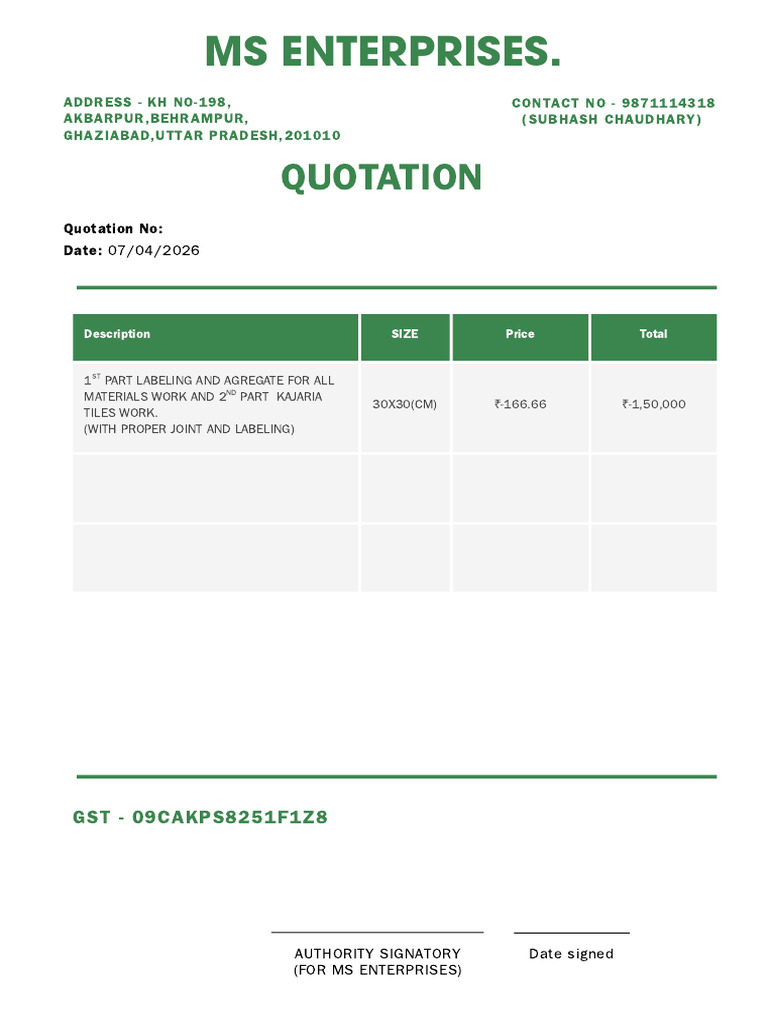 Quotation | PDF