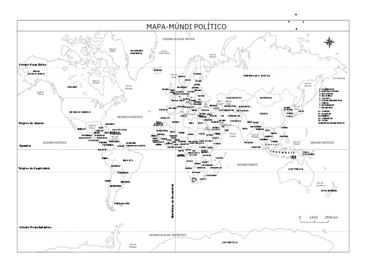 Mapa Mundi Político (Rirekisho (a3)) | PDF
