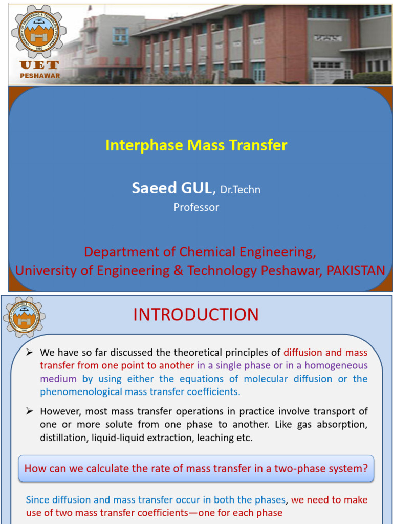 3 Interphase Mass Transfer 1 | PDF | Phase (Matter) | Gases