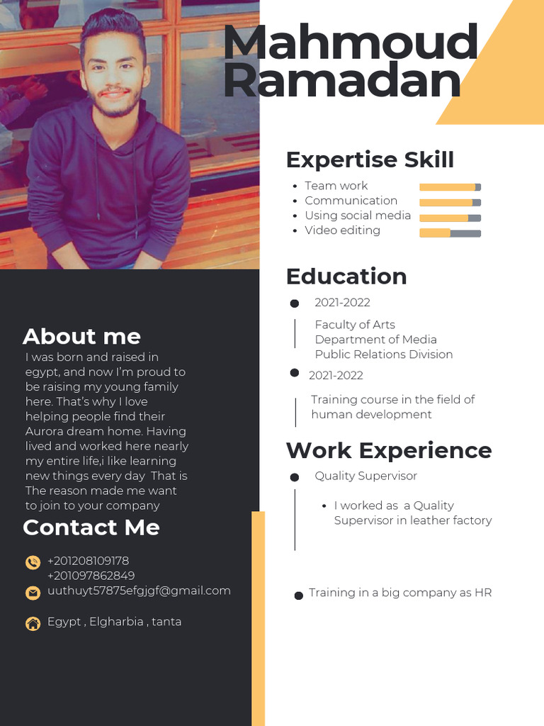 Modern Minimalist CV Resume | PDF