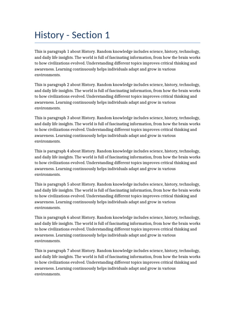 Random Knowledge History | PDF | Science | Knowledge