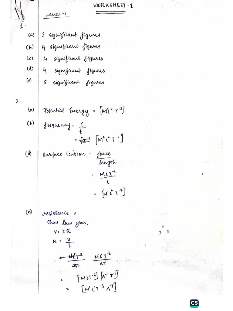 Lesson 1 Worksheet Solution | PDF