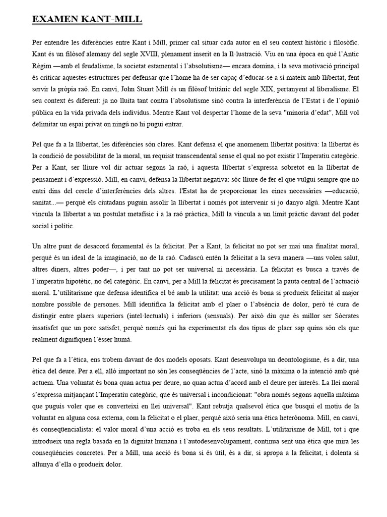 EXAMEN KANT | PDF