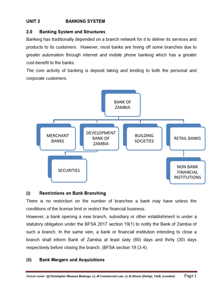 Banking Unit 2 Banking System | PDF | Banks | Money Laundering