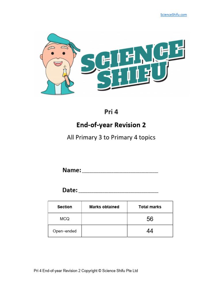 Pri 4_EOY Revision 2 | PDF | Pupa | Magnet