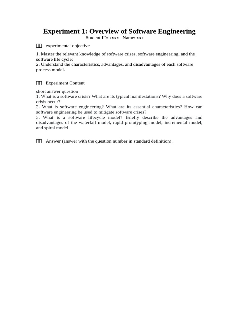 Experiment 1 | PDF