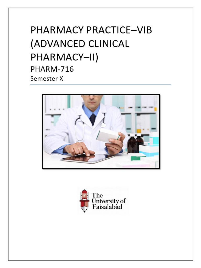 10th Semester Lab Manual Advanced Clinical Pharmacy | PDF | Pharmacy ...