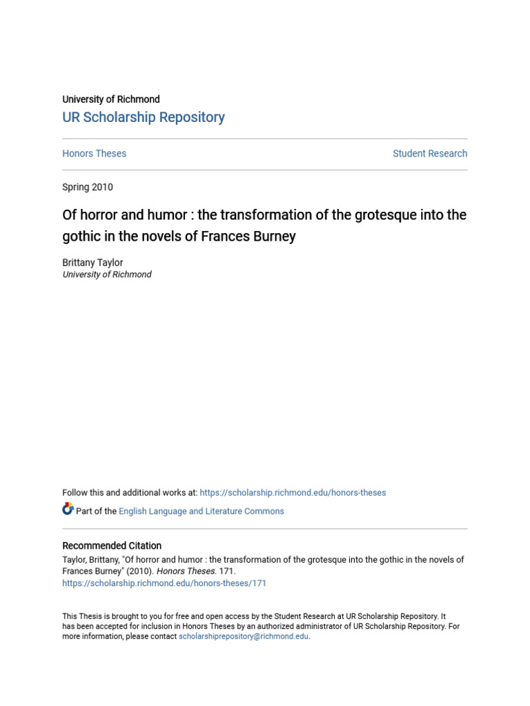 Of Horror and Humor _ the Transformation of the Grotesque Into Th | PDF