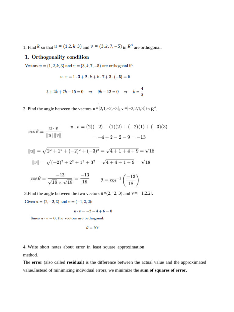 laot ia2 part a | PDF | Mathematical Optimization | Least Squares